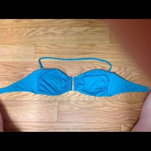Teal bandeau bikini top